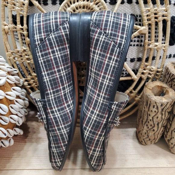 Sam Edelman Lorenzo Plaid Chain Loafer Fabric Career Wardrove Staple 7.5M/37.5 - Picture 5 of 13